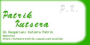 patrik kutsera business card